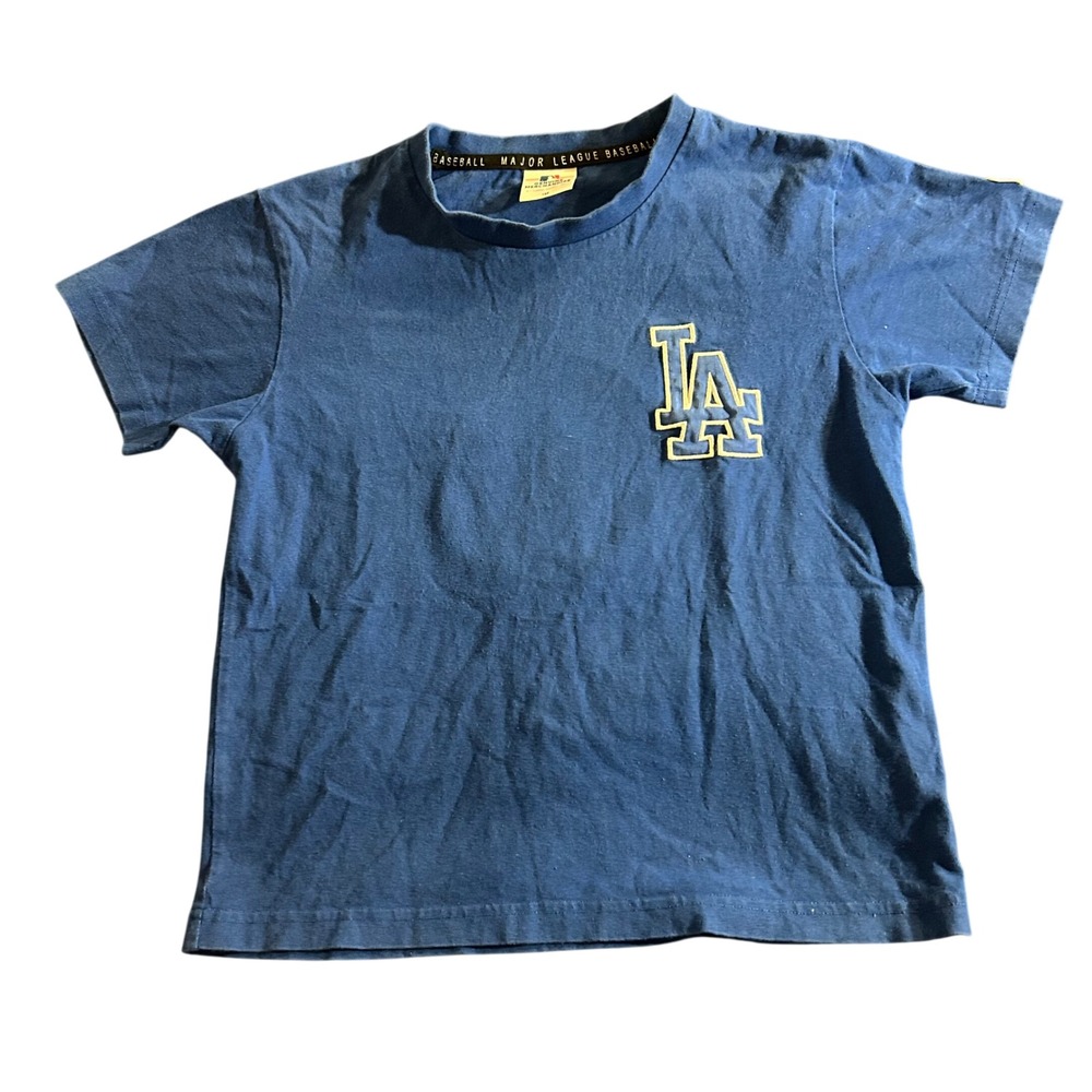 MLB Los Angeles Dodgers Blue T-Shirt Kids 150 LA Logo Caitac Family Inc